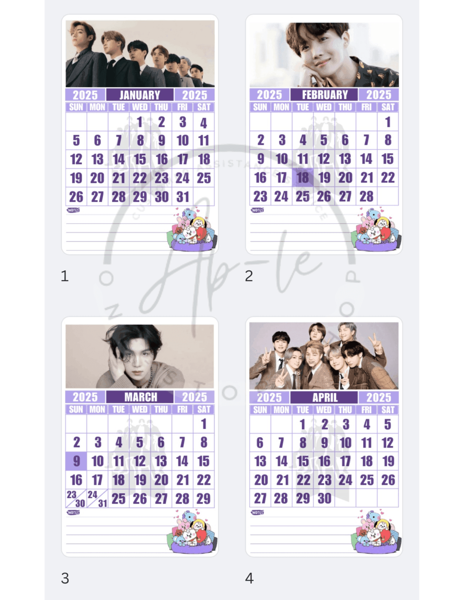 2025 BTS Calendar Template By Appleofyoureyes Raket PH