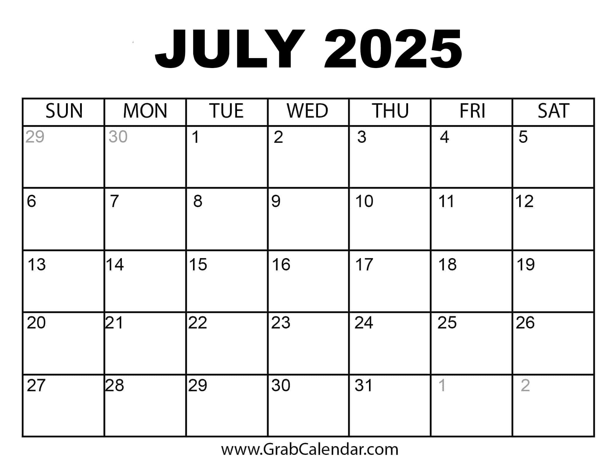 2025 Calendar Grab Calendar 2025 Calendar Grab Calendar