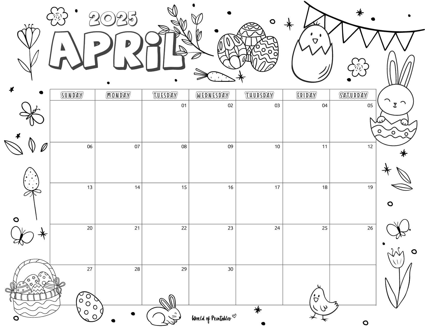 2025 Coloring Calendar Free Printables World Of Printables 2025 Coloring Calendar Free Printables World Of Printables