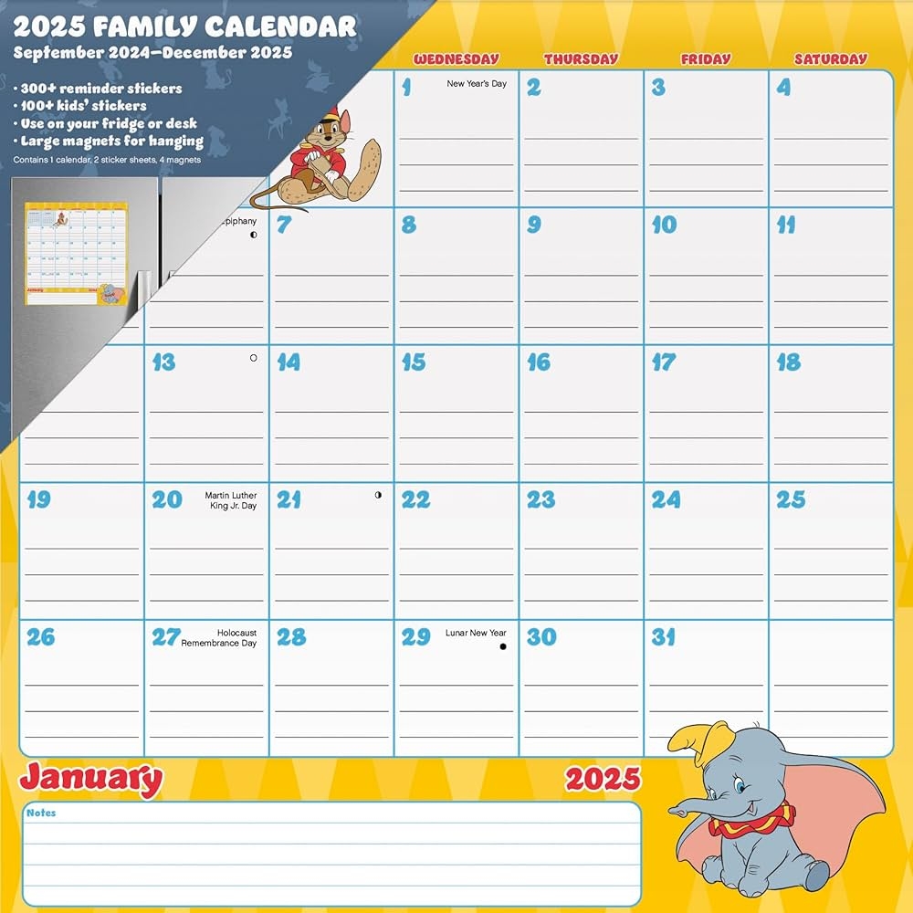 2025 Disney Classics Magnetic Family Calendar Trends International 9798888281024 Amazon Books