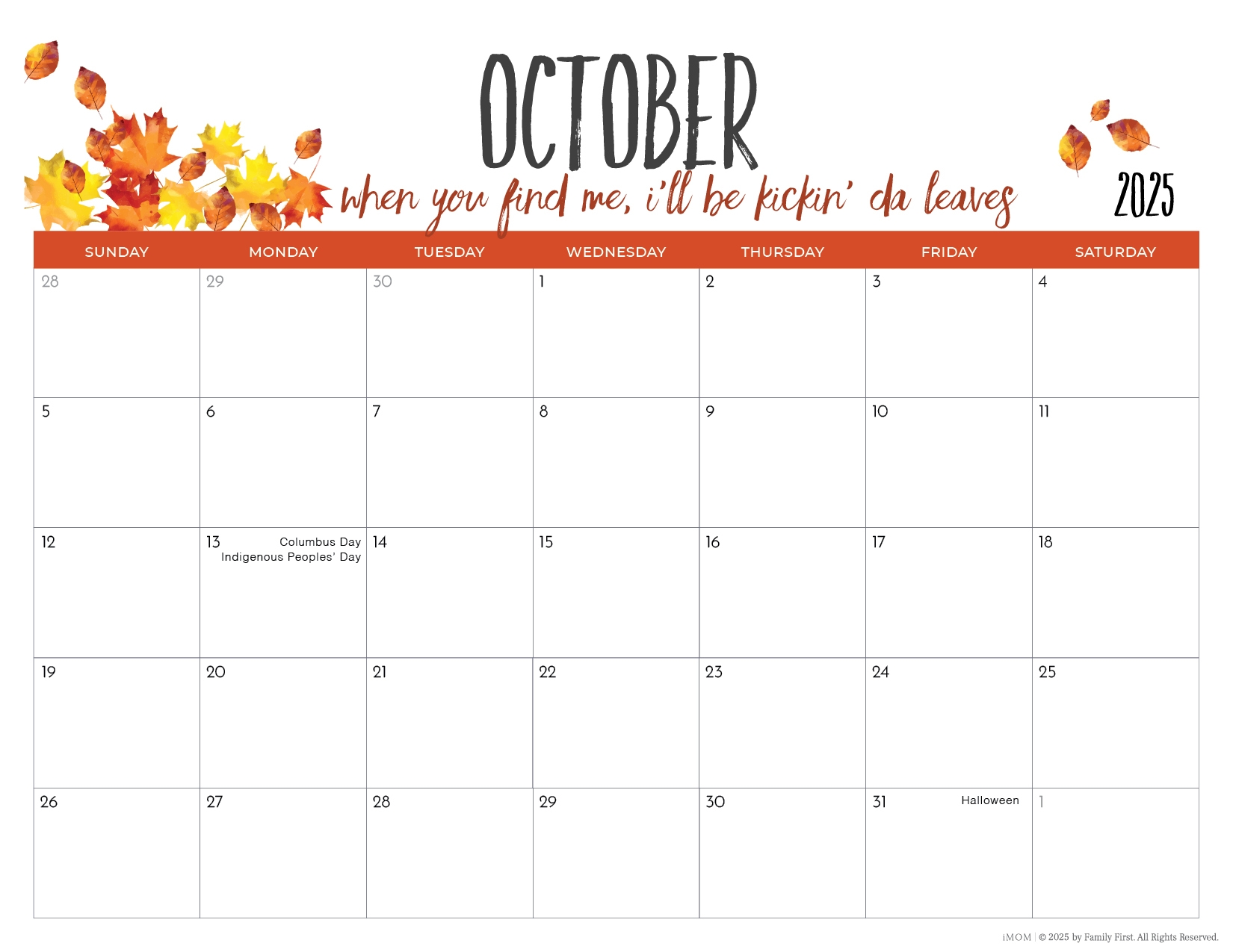 May Printable Calendars 2025 October Printable Calendars 2025