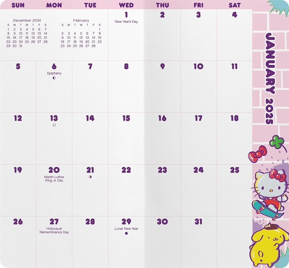 Calendar May 2025 Pink Hwllo Kitty 4x6 Printable Calendar May 2025 Pink Hwllo Kitty 4x6 Printable