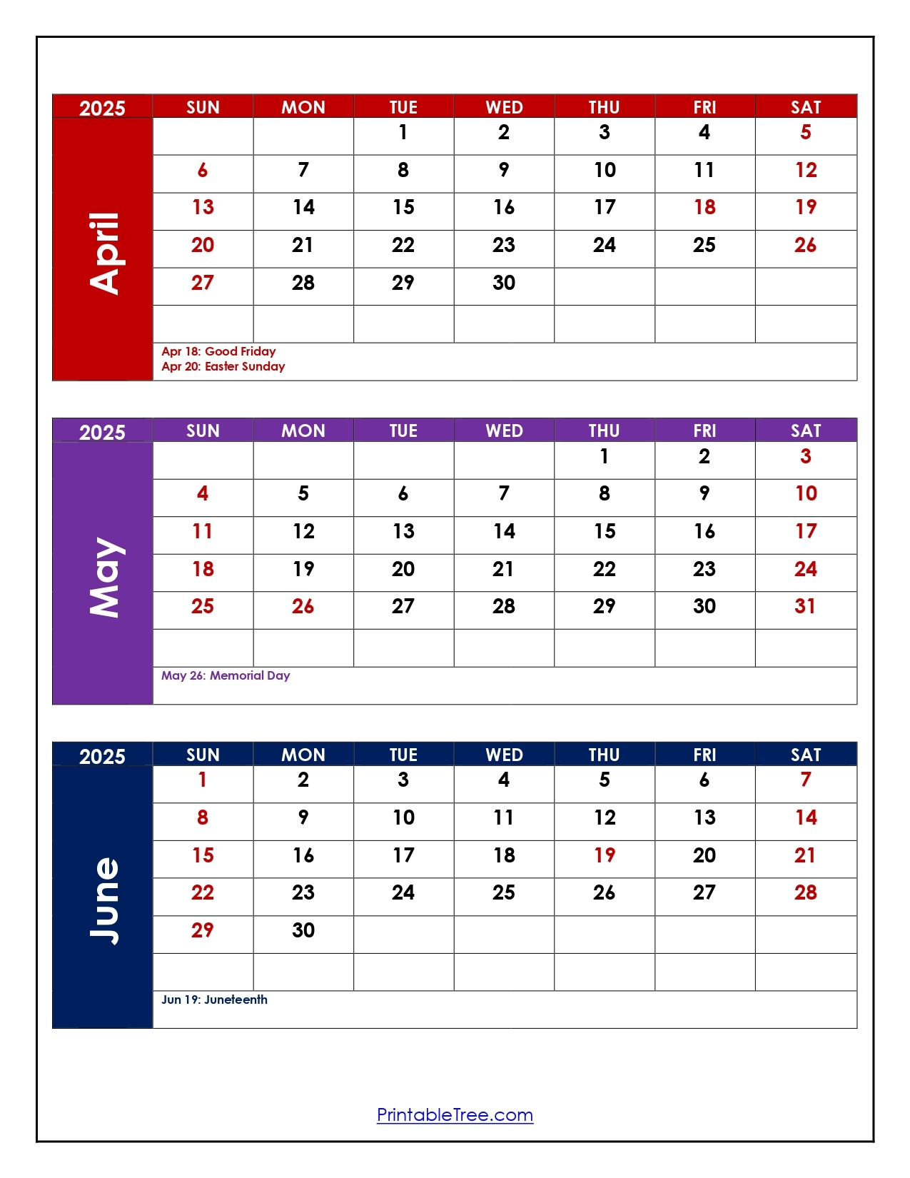 April To June 2025 Calendar Printable PDF Three Months Calendar April To June 2025 Calendar Printable PDF Three Months Calendar