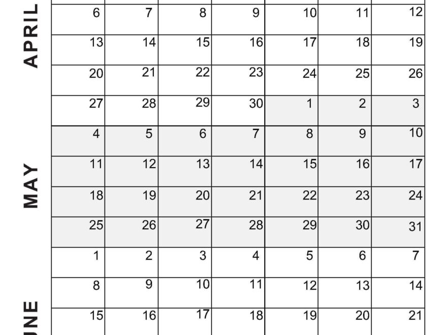 April To June 2025 Calendars Q2 Free Printables