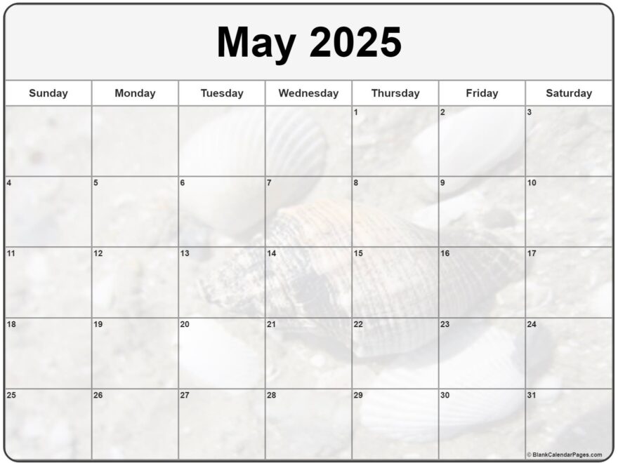 Collection Of May 2025 Photo Calendars With Image Filters