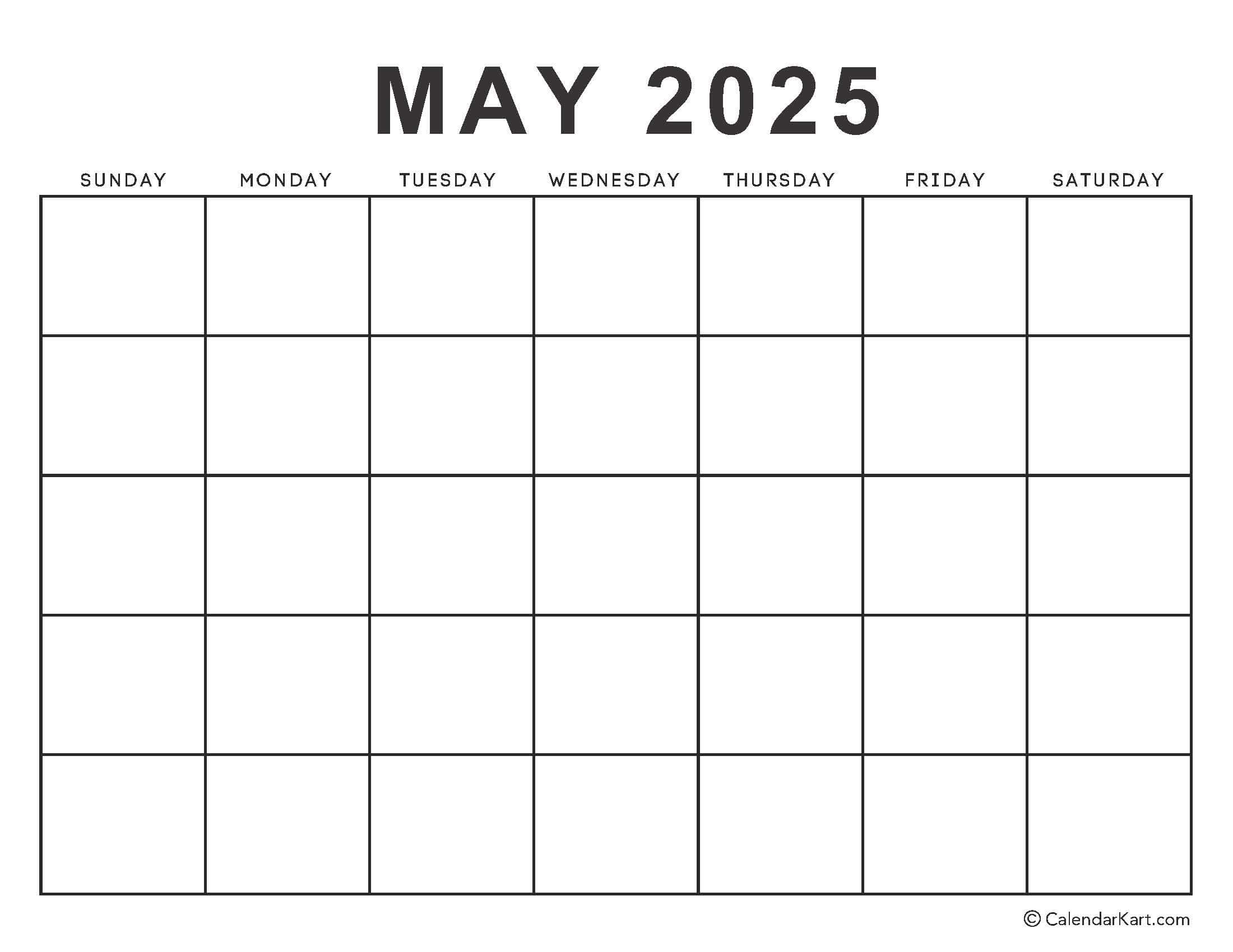 Cute May 2025 Calendars 8 Free Functional Templates