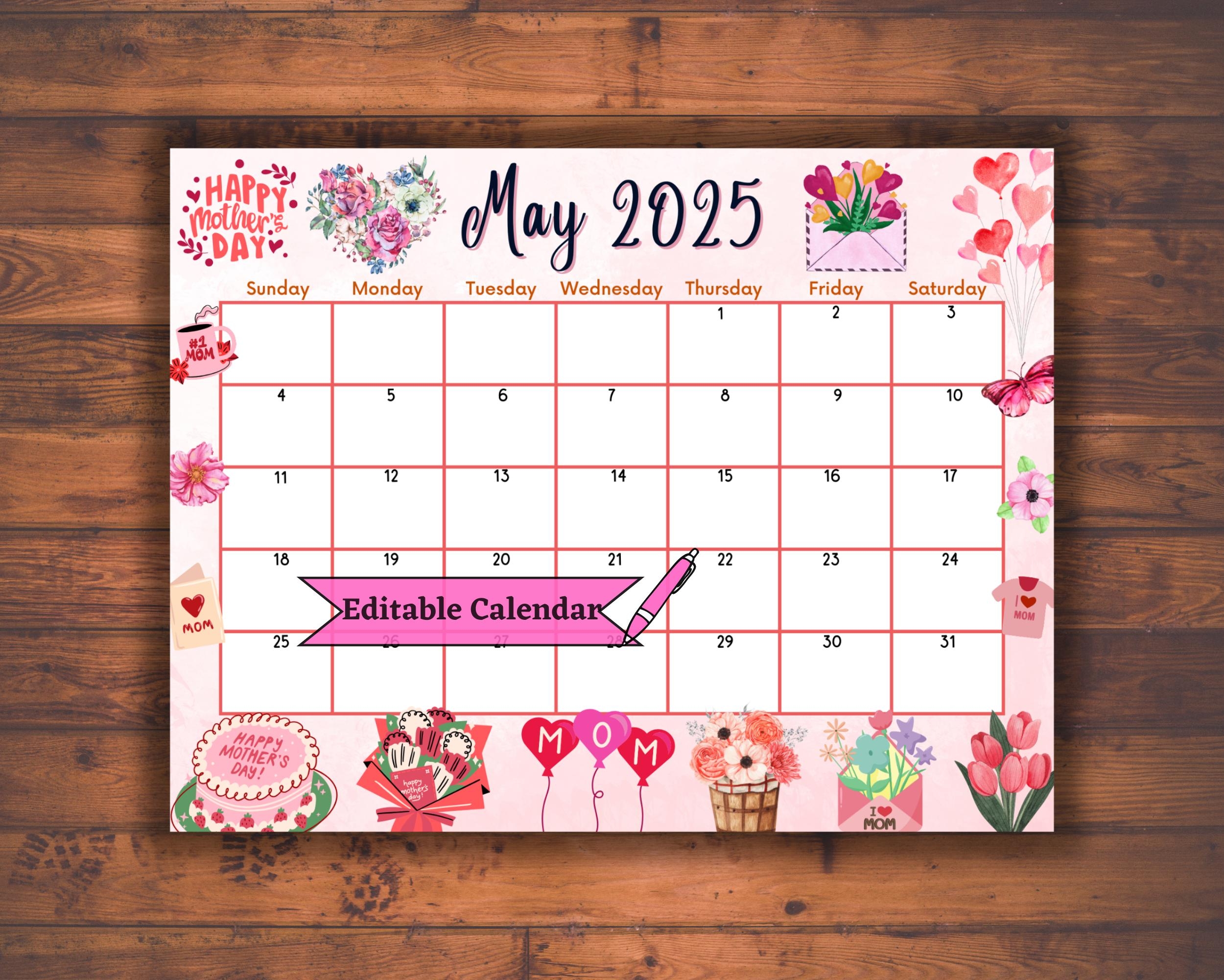 Flower 2025 Calendar Etsy