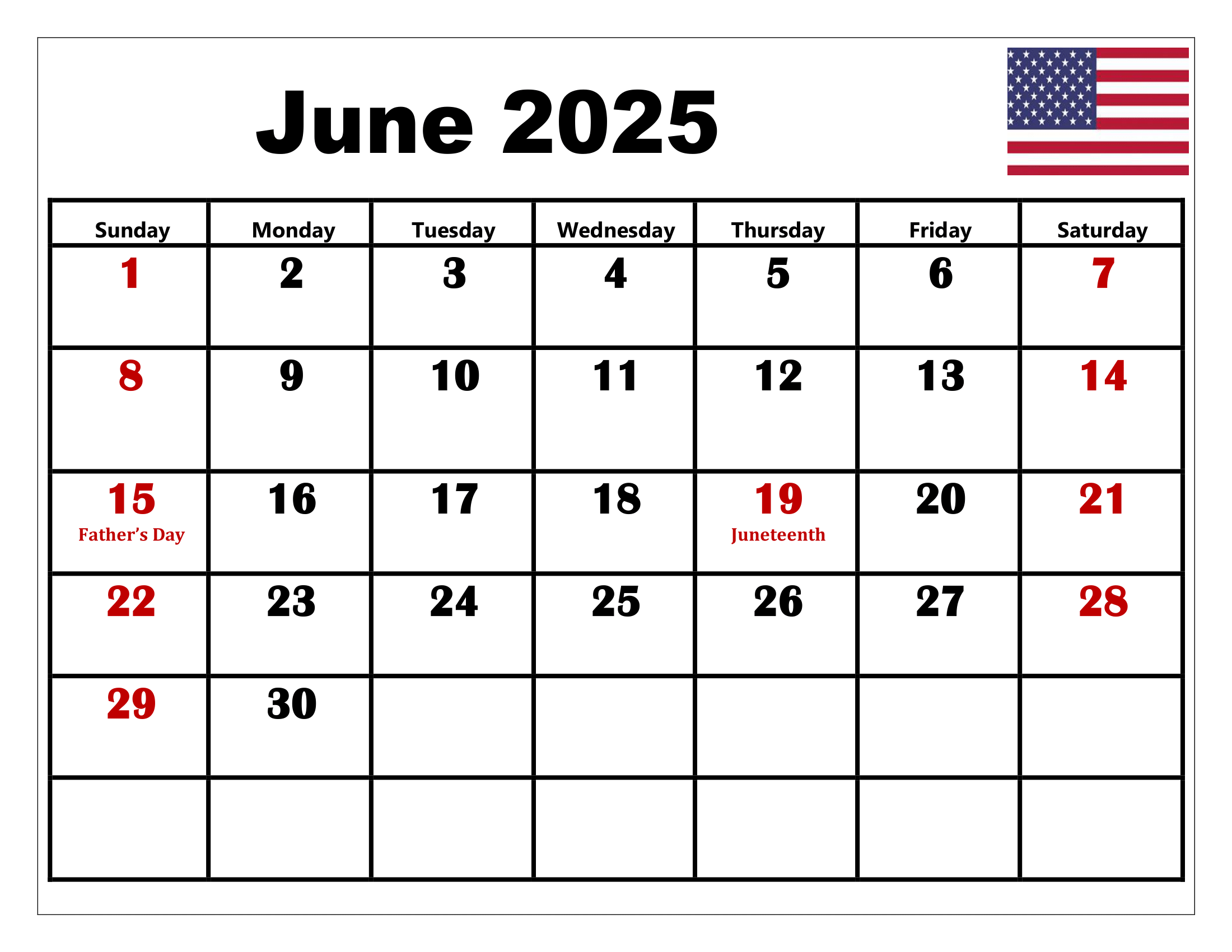 Free June 2025 Calendar Printable PDF Template With Holidays Free June 2025 Calendar Printable PDF Template With Holidays