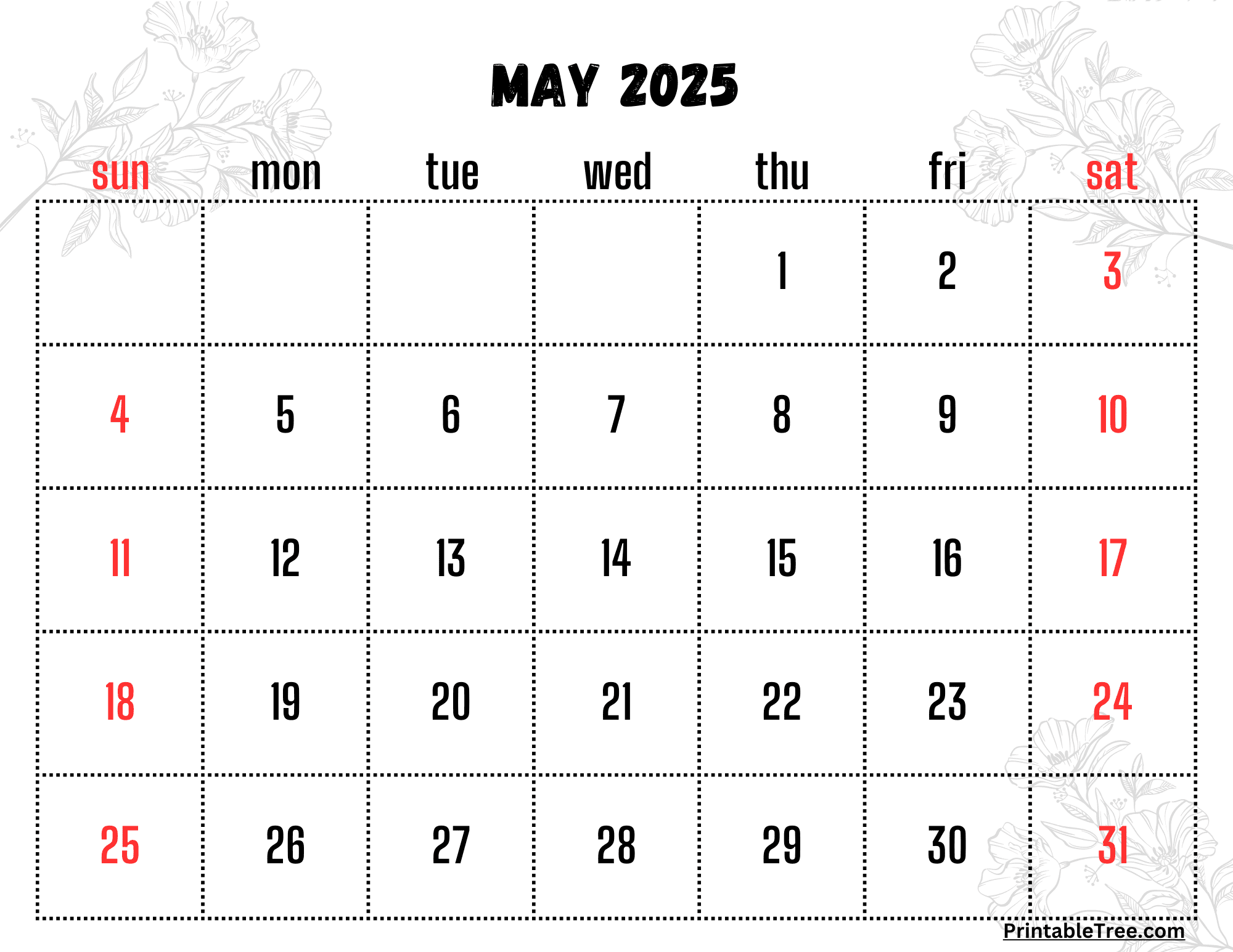 Free Printable Calendar 2025 May Through December Free Printable Calendar 2025 May Through December