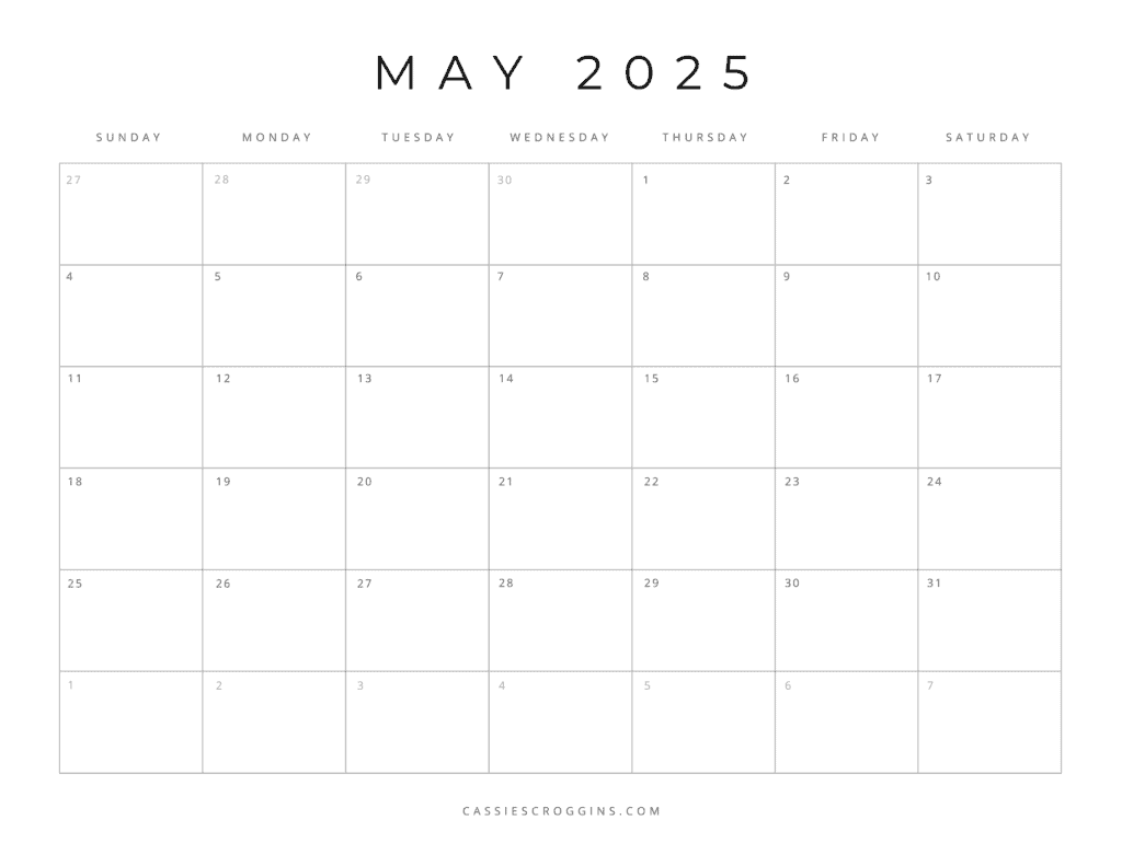 Www Free Printable May Calendar 2025 Monthly