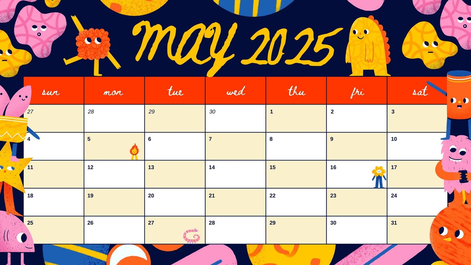 Free To Edit And Print May 2025 Calendar Templates Canva