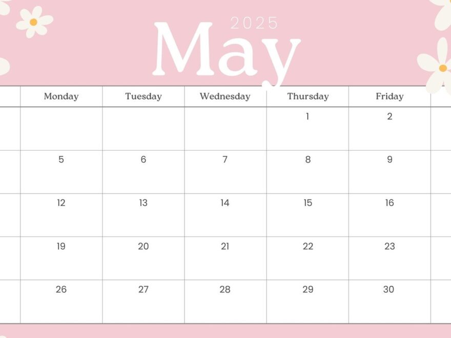 Free To Edit And Print May 2025 Calendar Templates Canva