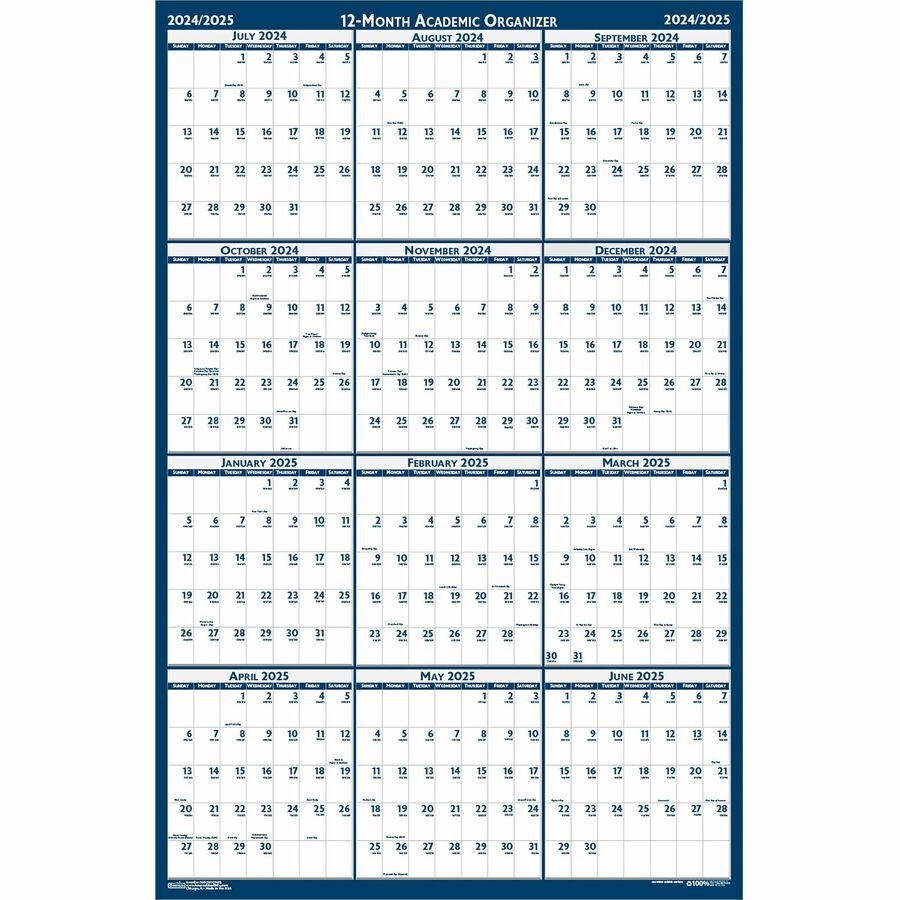 House Of Doolittle Academic July June Wall Calendar Julian Dates Yearly 1 Year July 2025 To June 2026 24 X 37 Sheet Size 1 13 X 1 63 