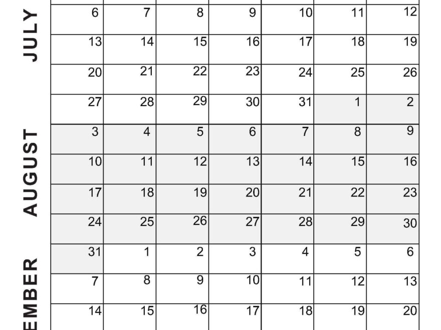 July To September 2025 Calendar Q3 CalendarKart