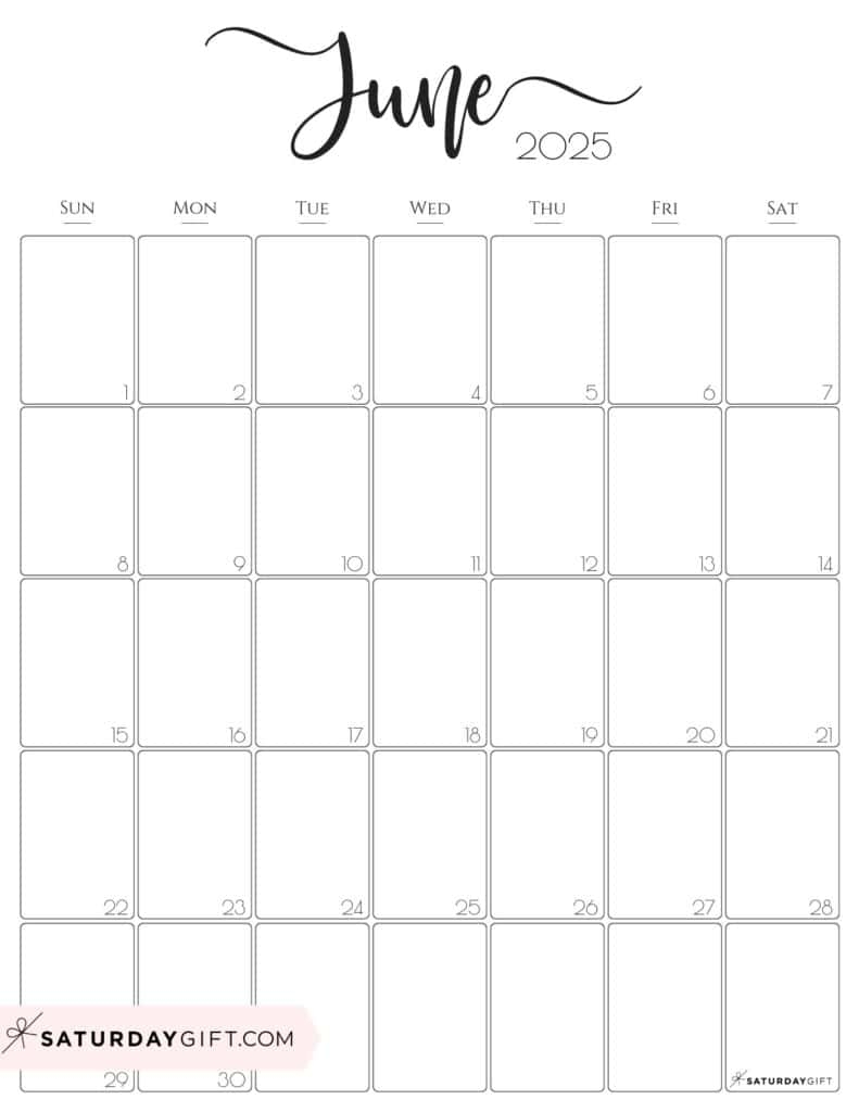 June 2025 Calendar 23 Cute FREE Printables June 2025 Calendar 23 Cute FREE Printables