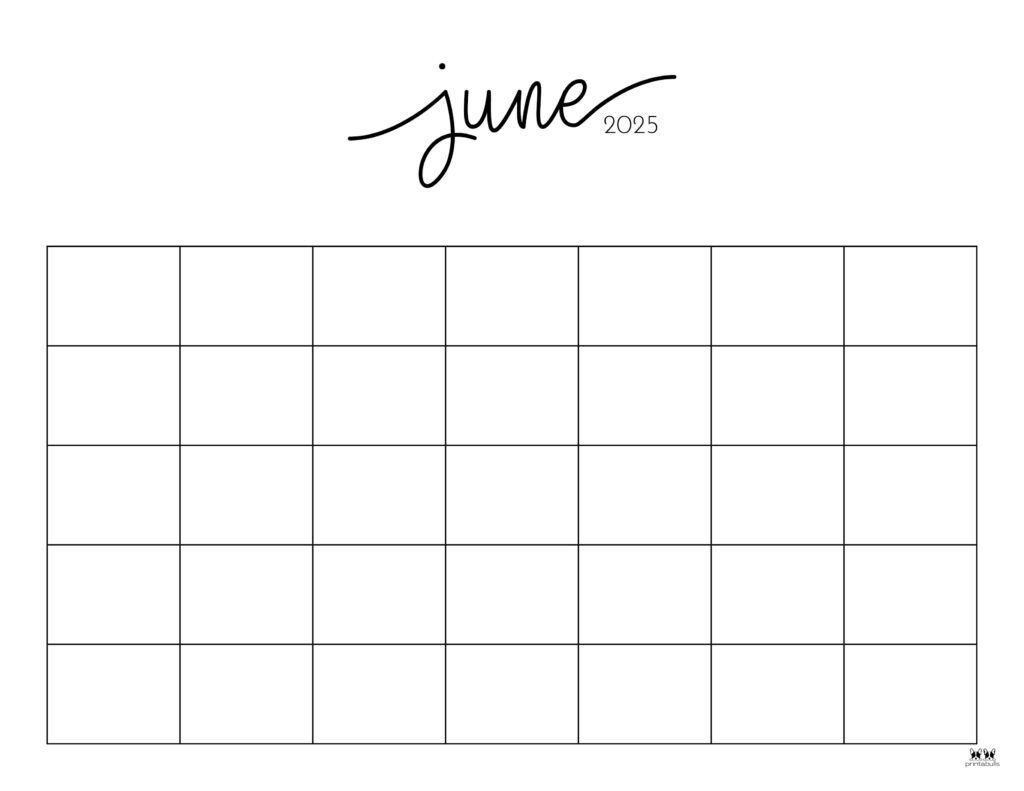 June 2025 Calendar Free Printable June 2025 Calendar Free Printable