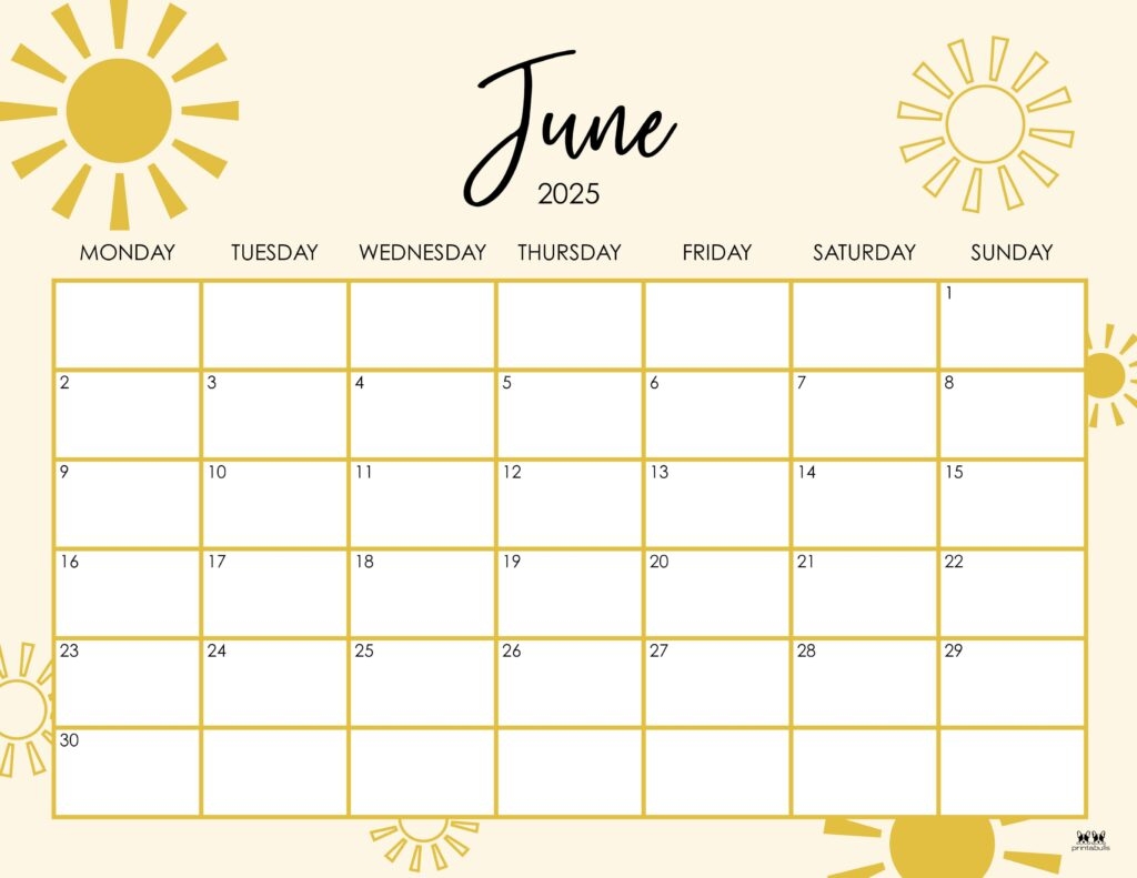 June 2025 Calendar Starting Monday June 2025 Calendar Starting Monday