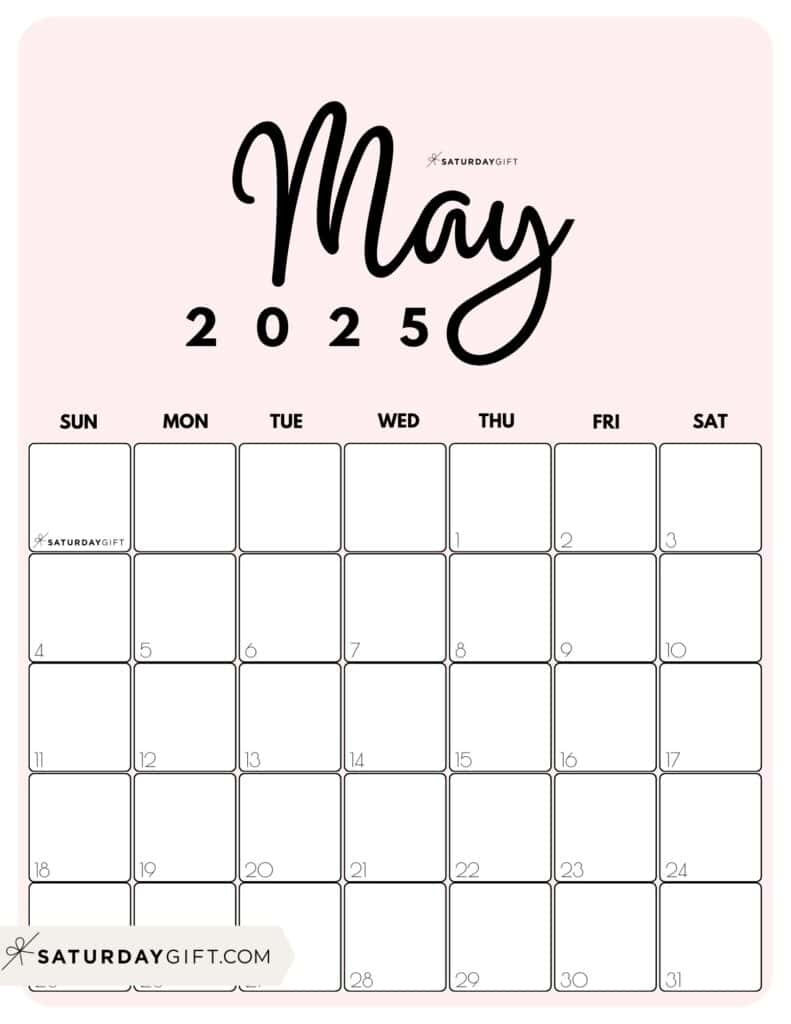 May 2025 Calendar 23 Cute FREE Printables