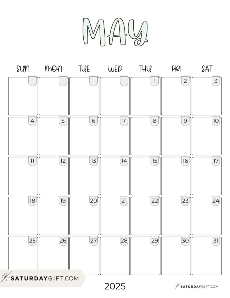May 2025 Calendar 23 Cute FREE Printables