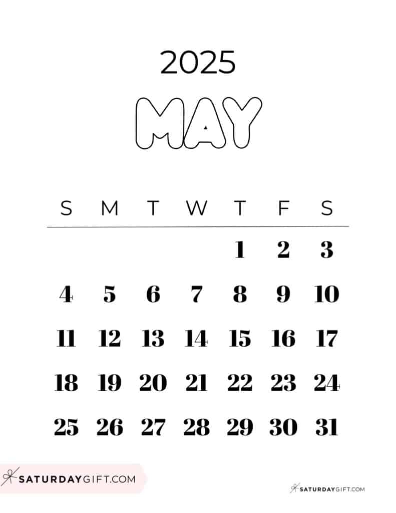 May 2025 Calendar 23 Cute FREE Printables