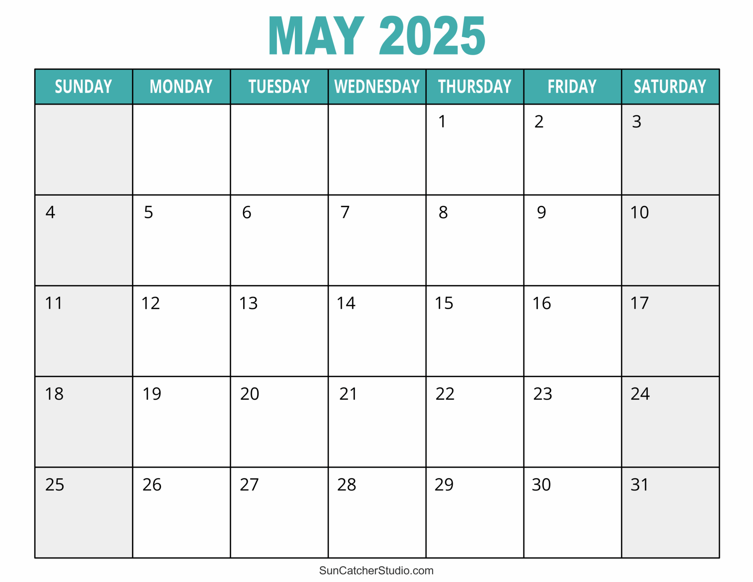May 2025 Calendar Free Printable Free Printables Monograms Design Tools Patterns DIY Projects