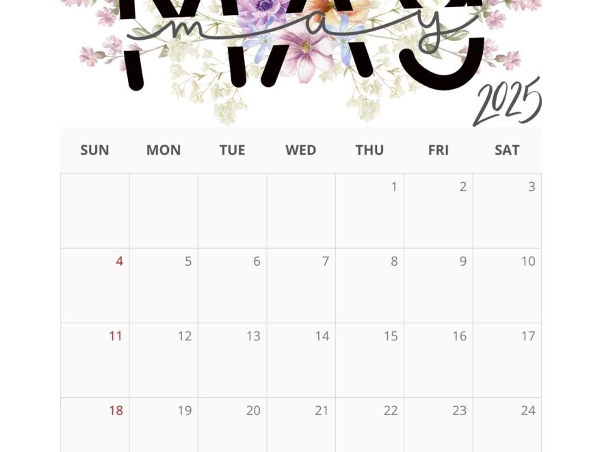 May 2025 Calendar Printables EntheosWeb