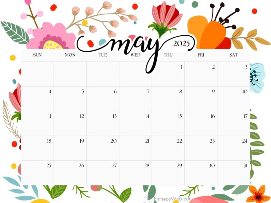 May 2025 Calendar Printables EntheosWeb