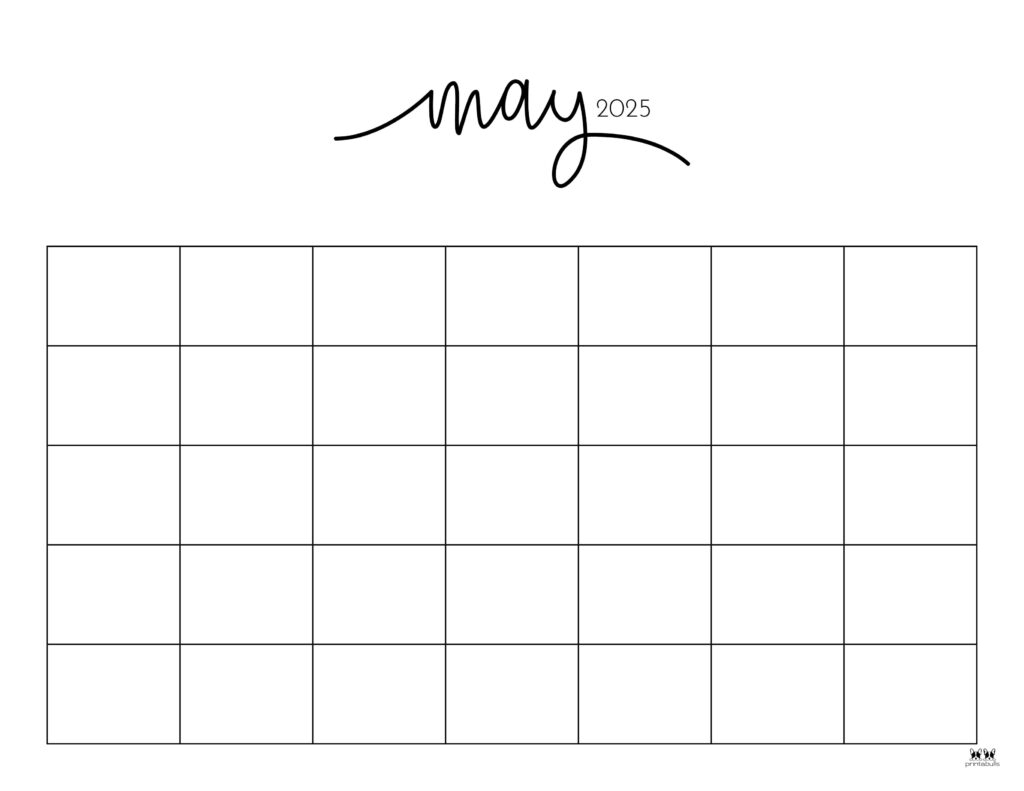 May 2025 Blank Calendar Printable Free