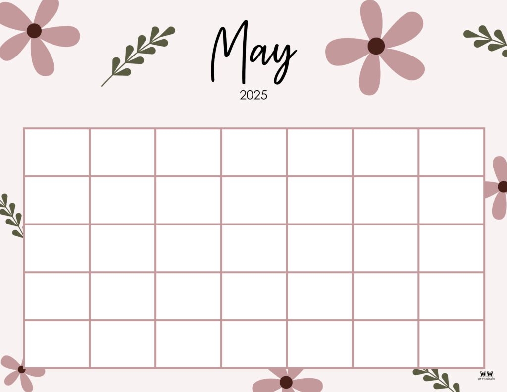 May 2025 Calendars 107 FREE Printables Printabulls