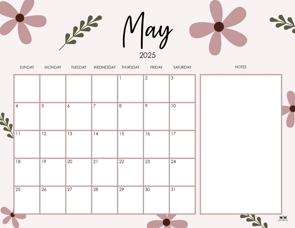 May 2025 Calendars 107 FREE Printables Printabulls