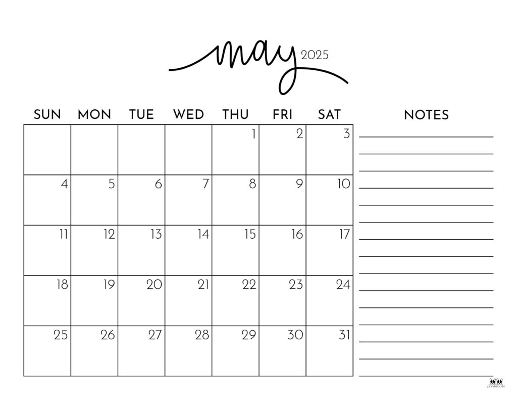 Free 2025 May Weekly Planner Calendar Printable