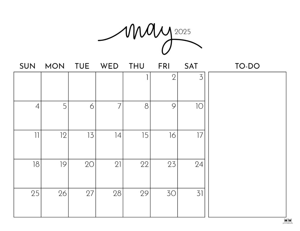 Free Printable And Editable May Calendar 2025