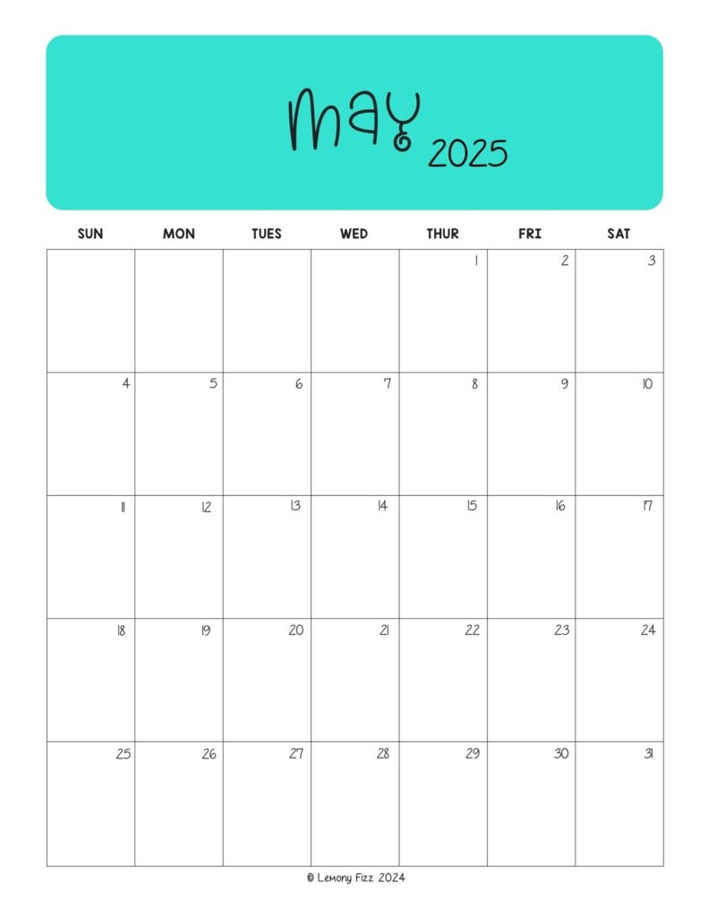 May 2025 Monthly Calendar To Print May 2025 Monthly Calendar To Print