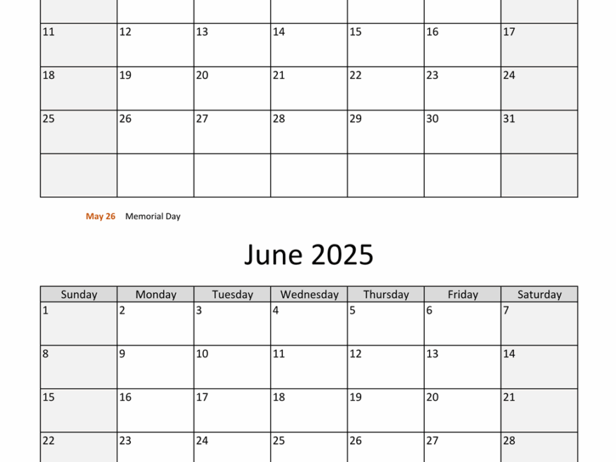 May And June 2025 Calendar WikiDates