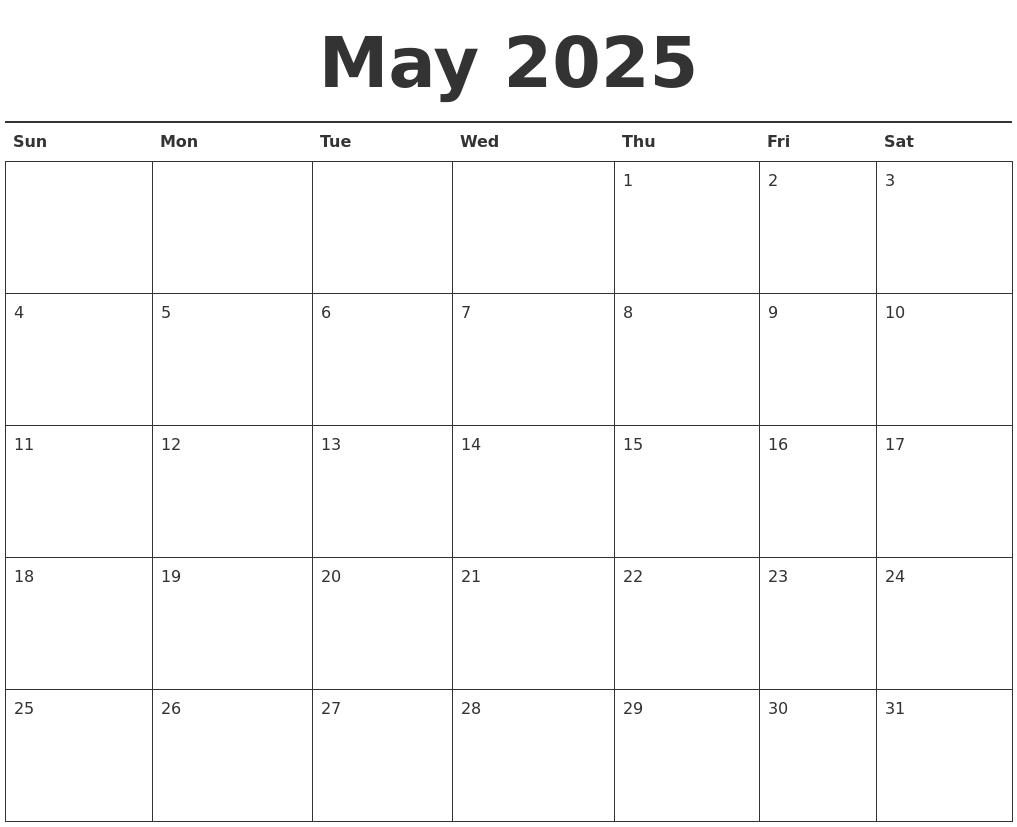 May Calendars
