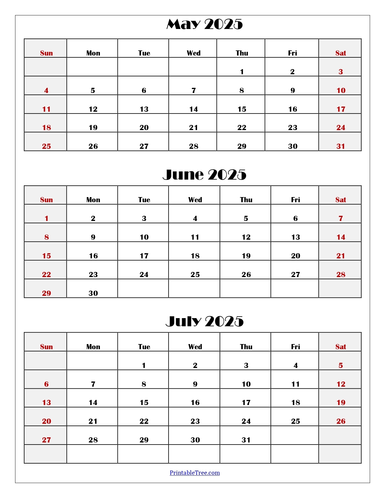 May To July 2025 Calendar Printable PDF Three Months Calendar May To July 2025 Calendar Printable PDF Three Months Calendar
