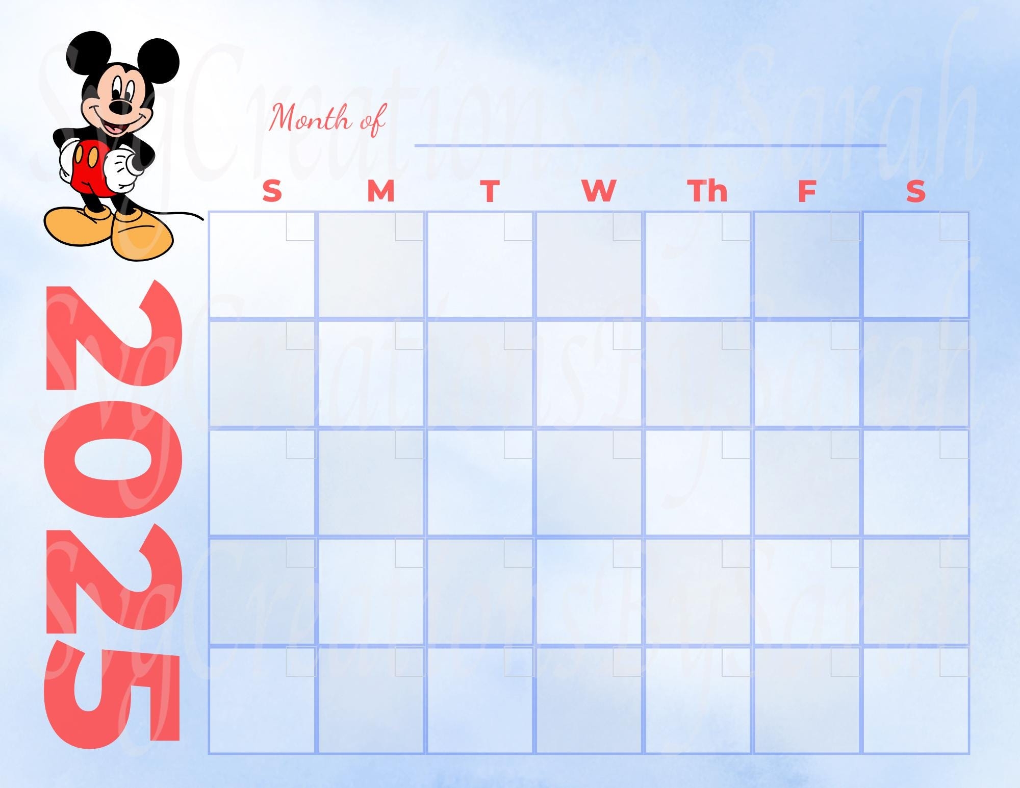 Mickey Digital Download Calendar 2025 Mickey Png Digital Download Calendar 2025 Mickey Family 2025 Minnie Digital Download Mickey 2025 Etsy