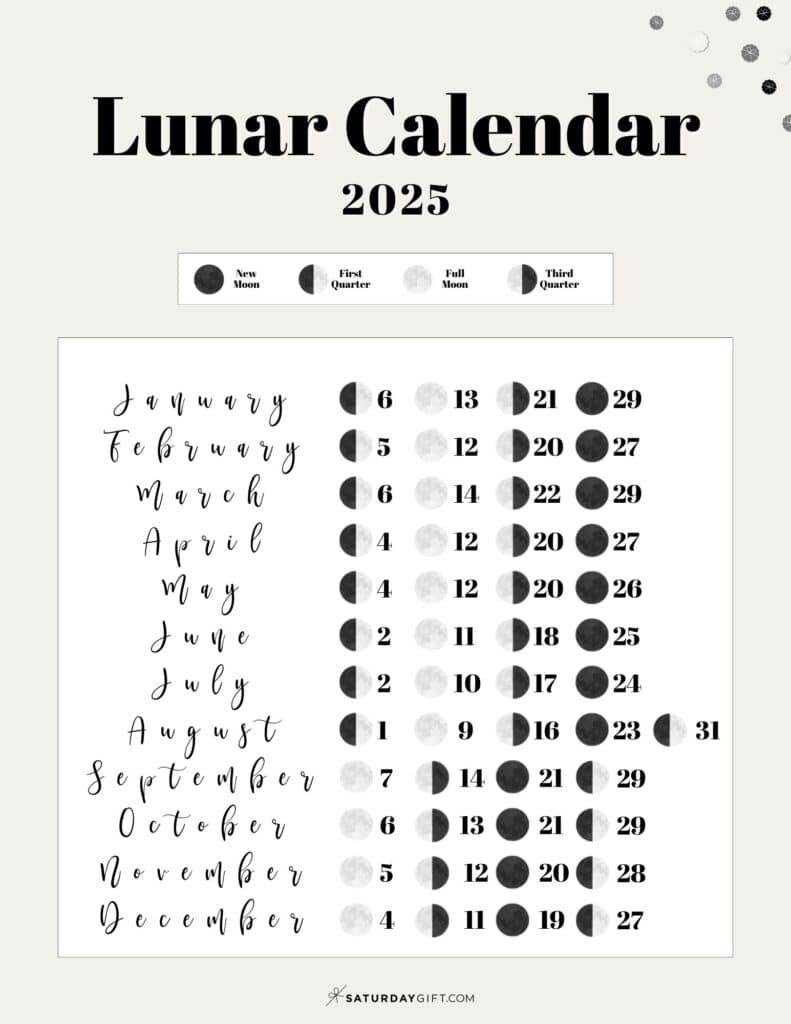 May 2025 Printable Calendar With Moon Phases