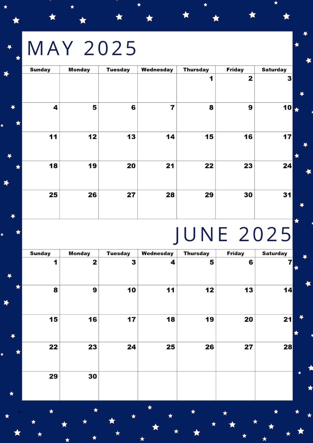 May To June 2025 Calendar May To June 2025 Calendar