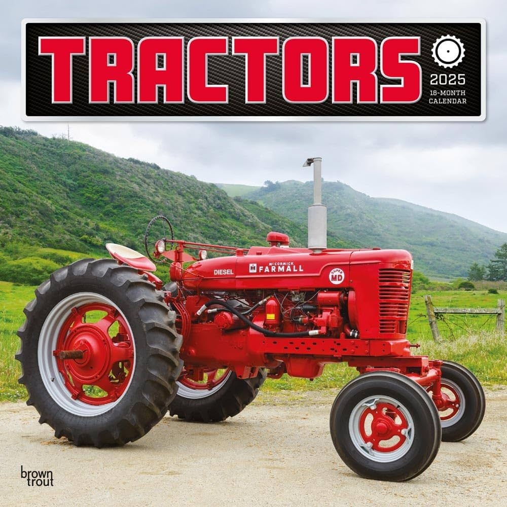 Tractors 2025 12 X 24 Inch Monthly Square Wall Calendar Plastic Free BrownTrout Farm Rural Country BrownTrout BrownTrout Publishers Inc 9781975477868 Amazon Books