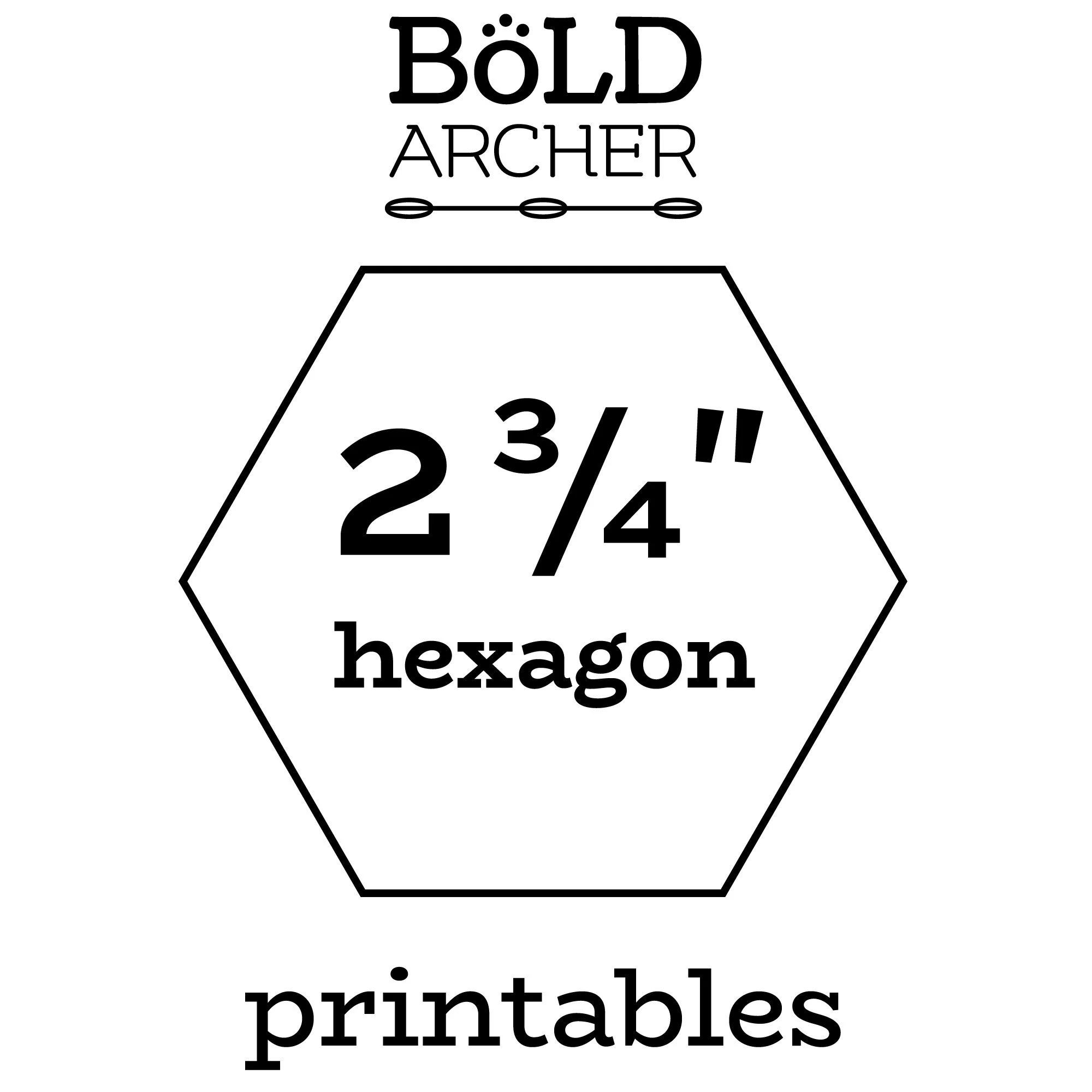 2 3 4 Inch Hexagon EPP Template Etsy