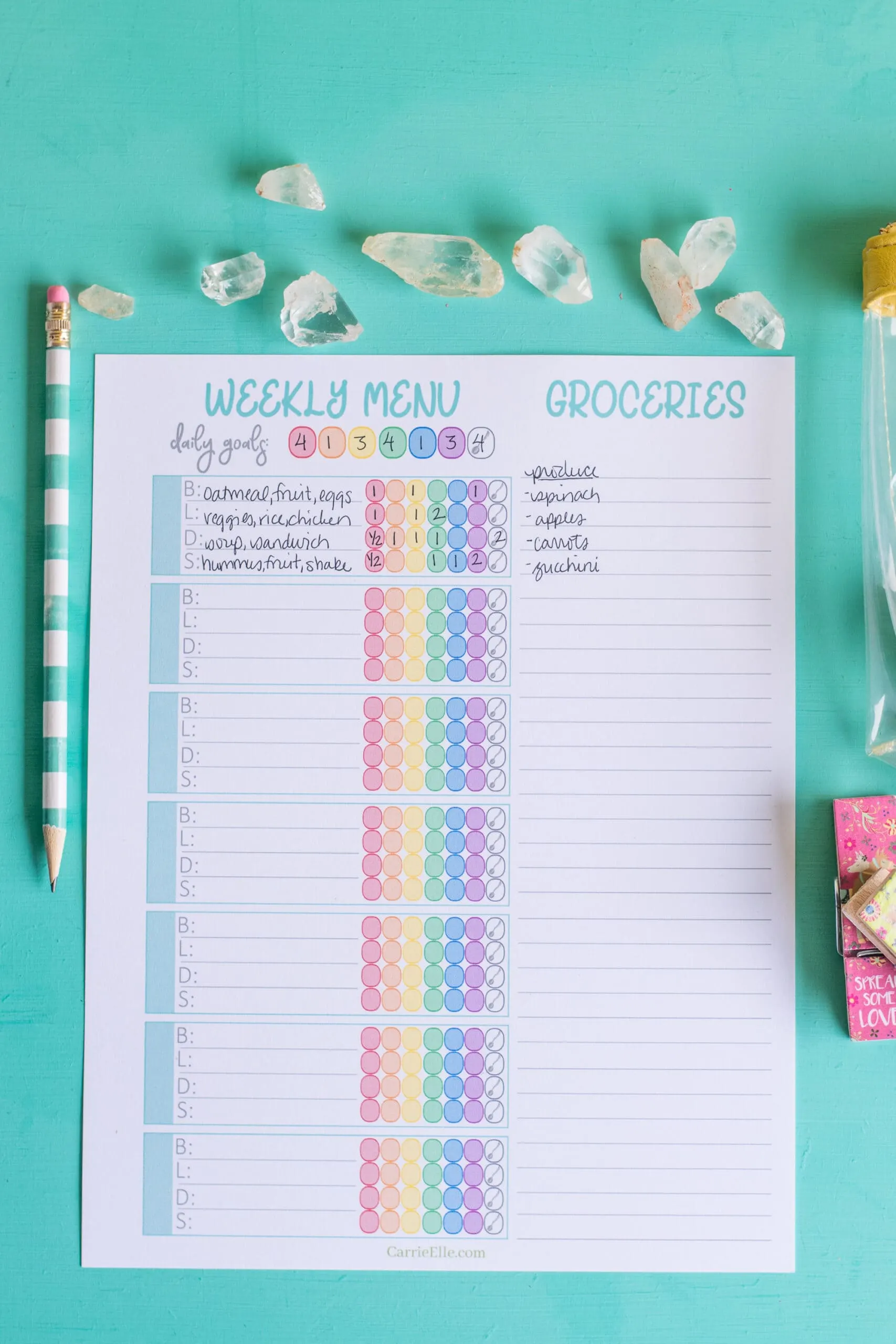 21 Day Fix Planners Printables Carrie Elle
