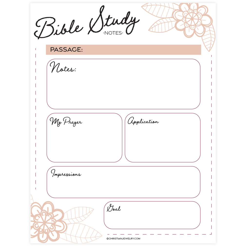 Bible Study Page Flowers Free Christian Printables Worksheets Library