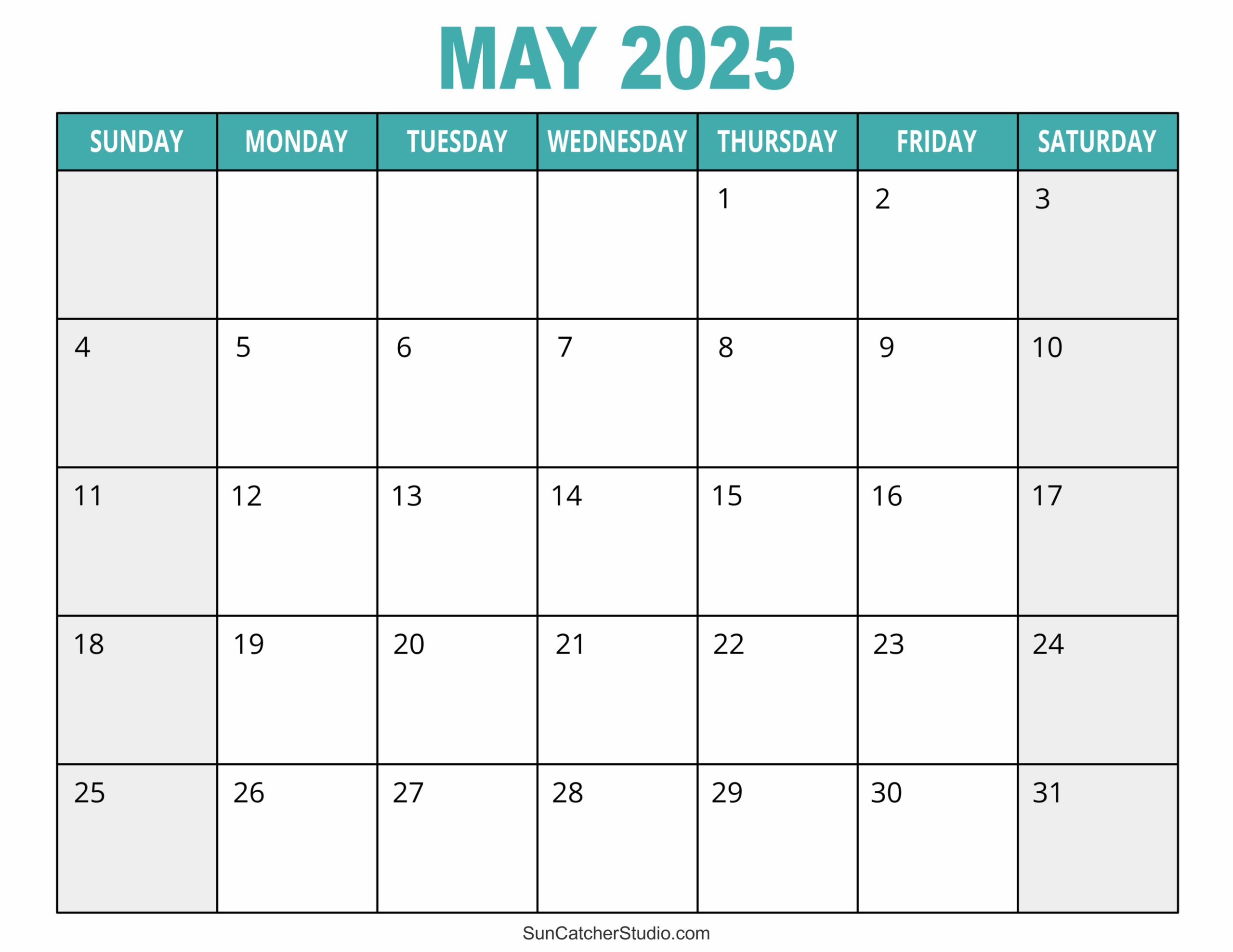 May 2025 Calendar Free Printable Free Printables Monograms Design Tools Patterns DIY Projects