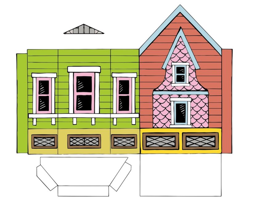 Peach Bum UP HOUSE Printable Template