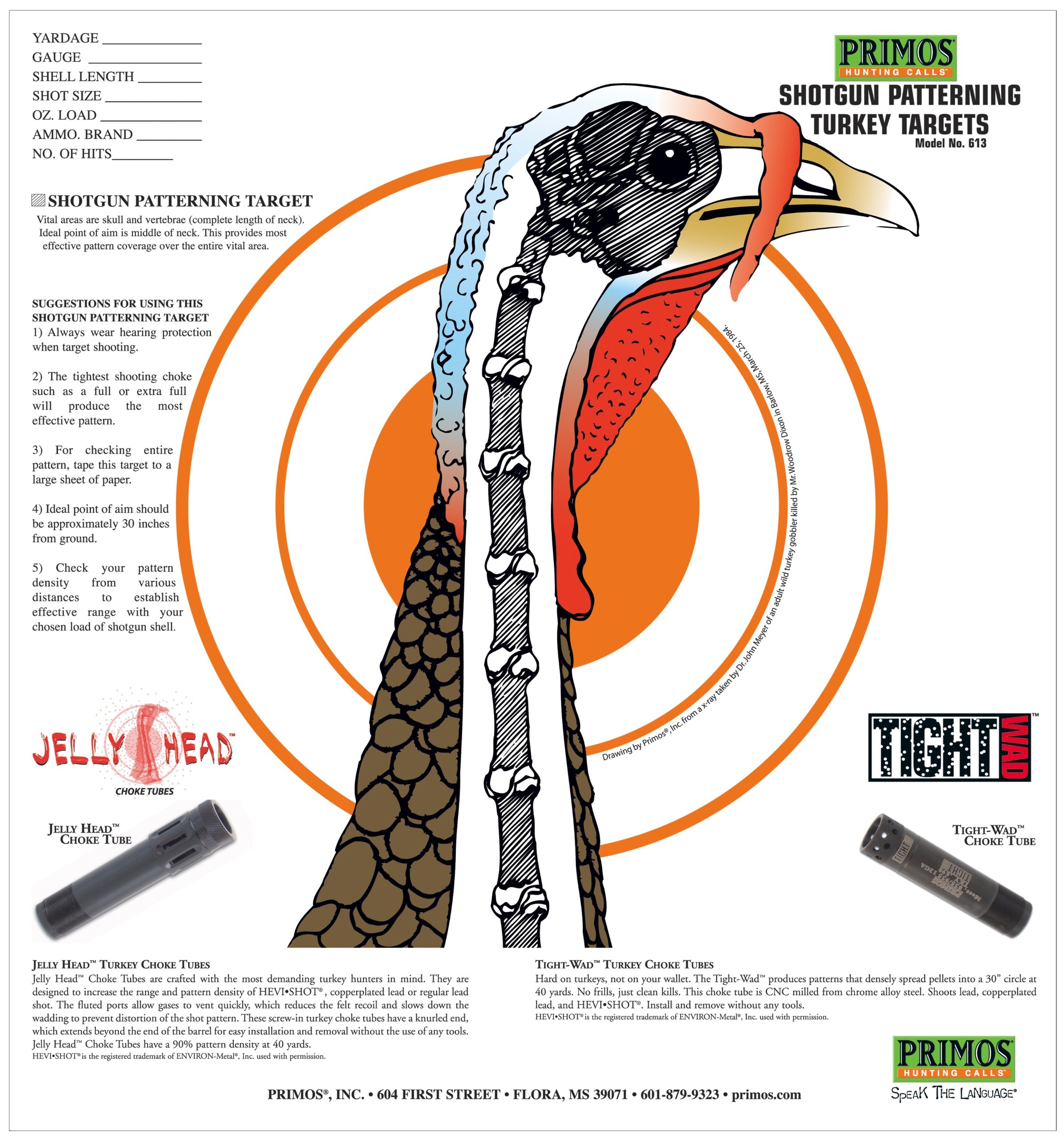 Primos Shotgun Patterning Turkey Target Targets Accessories Amazon Canada