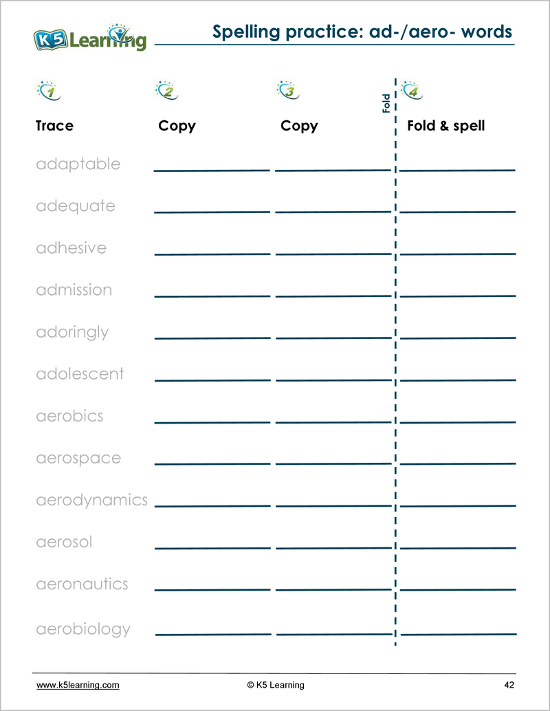 Spelling Workbook For Grade 5 K5 Bookstore